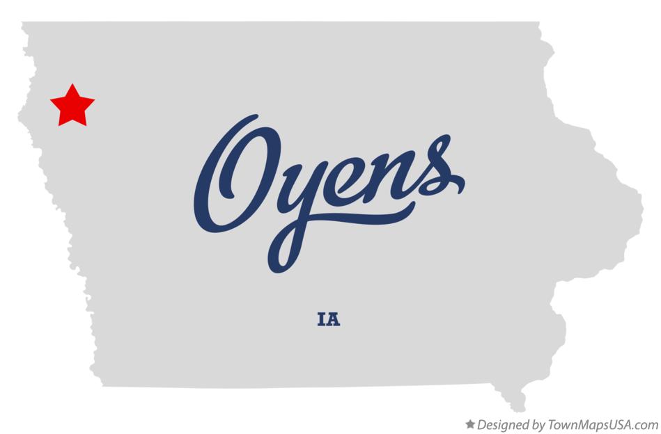 Map of Oyens Iowa IA