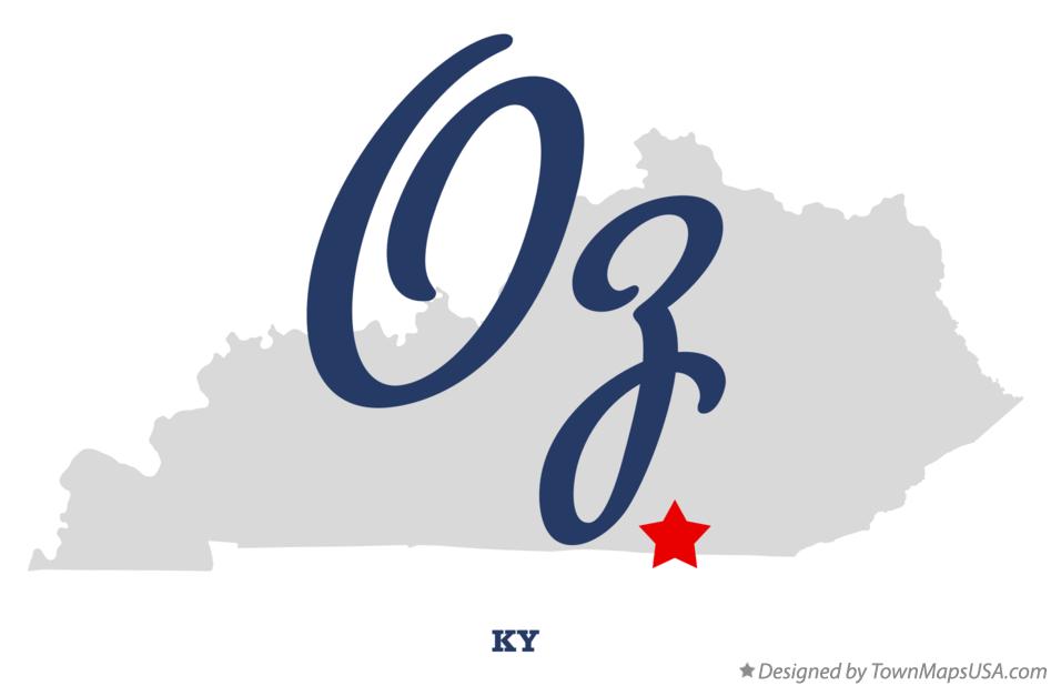 Map of Oz Kentucky KY