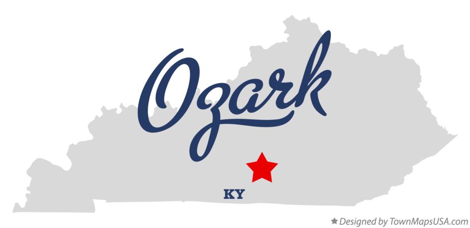 Map of Ozark Kentucky KY