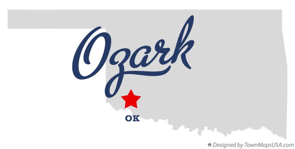 Map of Ozark Oklahoma OK