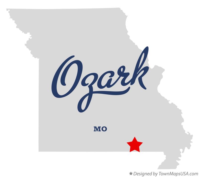 Map of Ozark Missouri MO