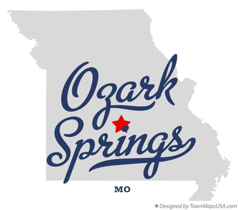Map of Ozark Springs Missouri MO