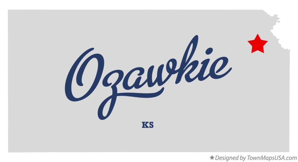 Map of Ozawkie Kansas KS