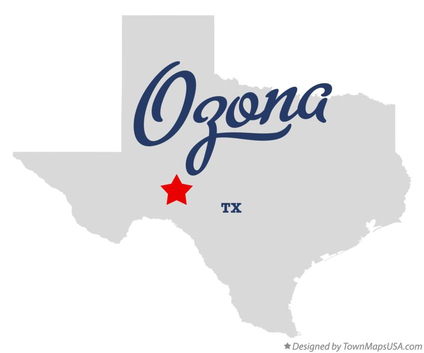 Map of Ozona Texas TX