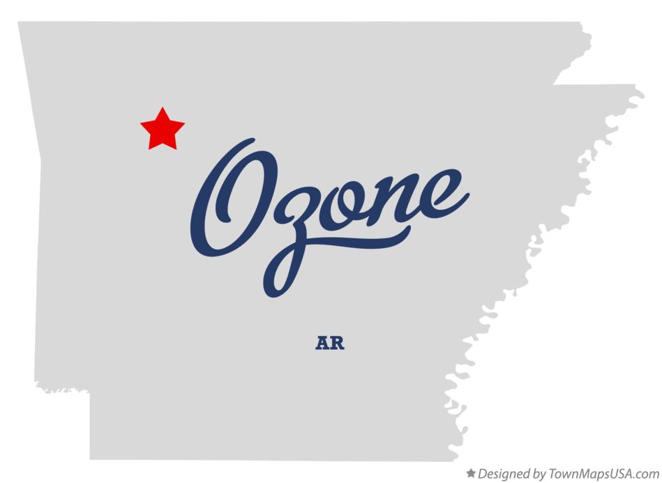 Map of Ozone Arkansas AR