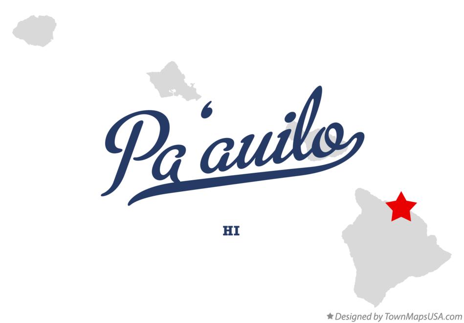 Map of Pa‘auilo Hawaii HI