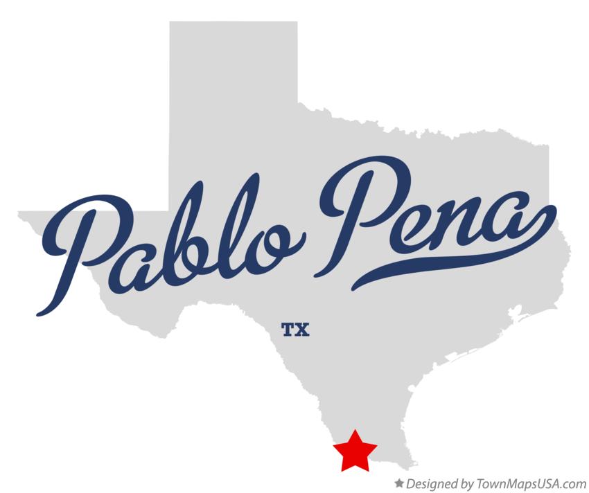 Map of Pablo Pena Texas TX
