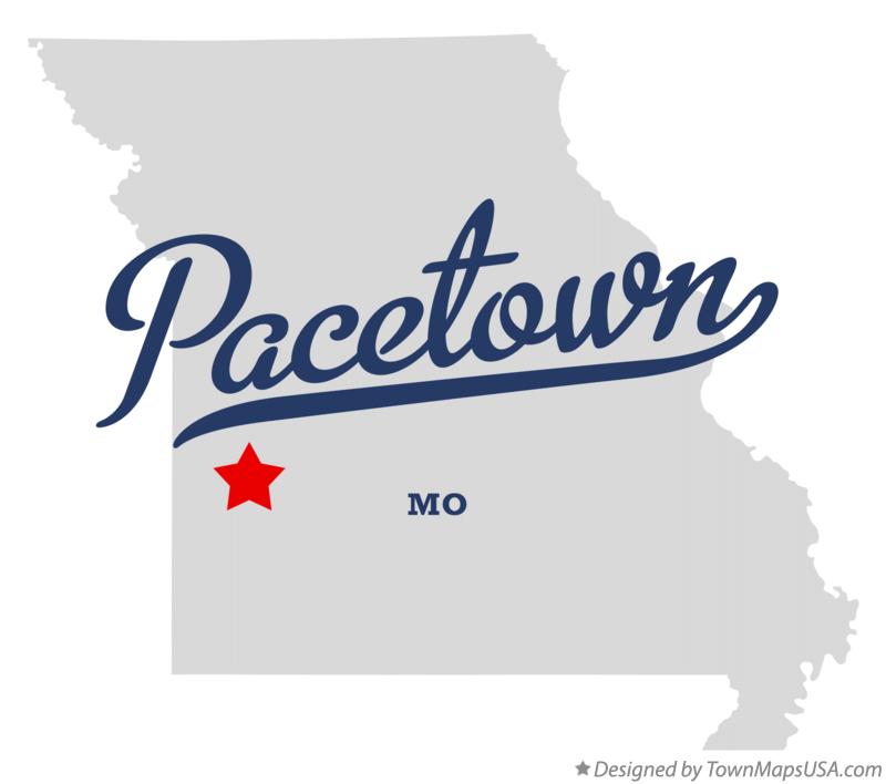 Map of Pacetown Missouri MO