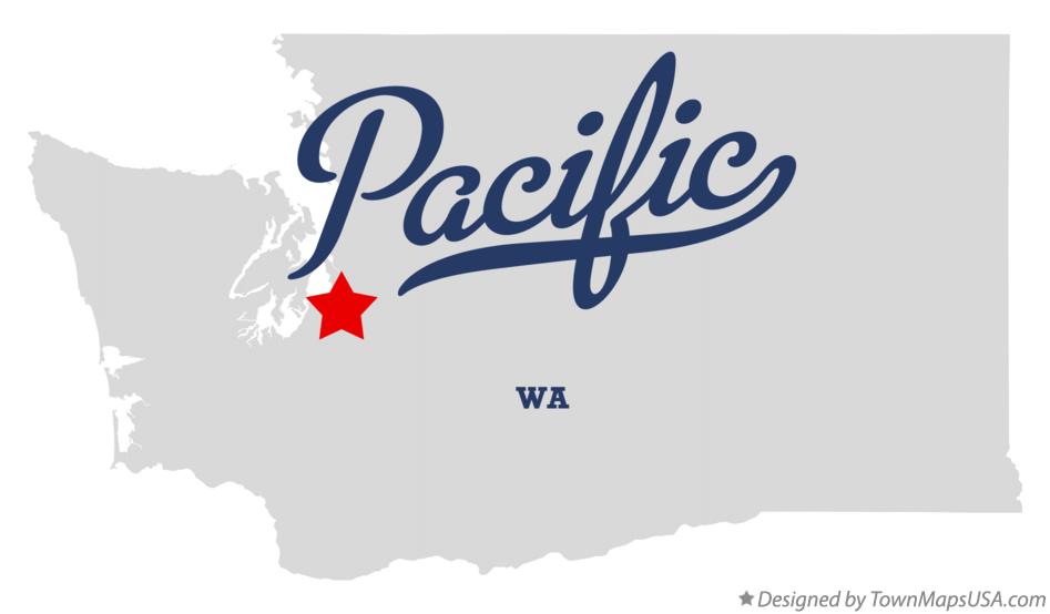 Map of Pacific Washington WA