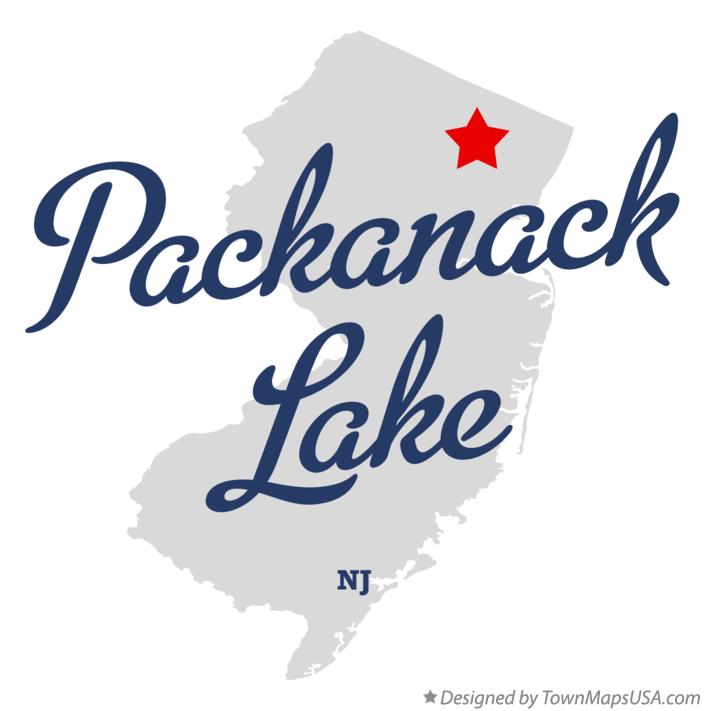 Map of Packanack Lake New Jersey NJ