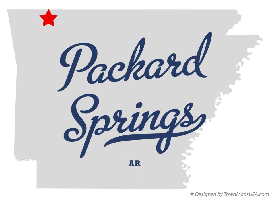 Map of Packard Springs Arkansas AR