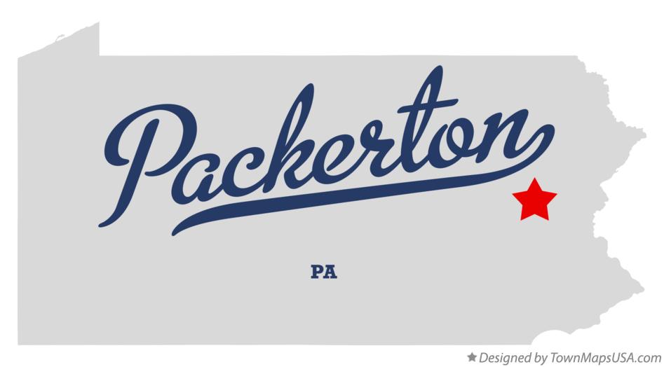 Map of Packerton Pennsylvania PA