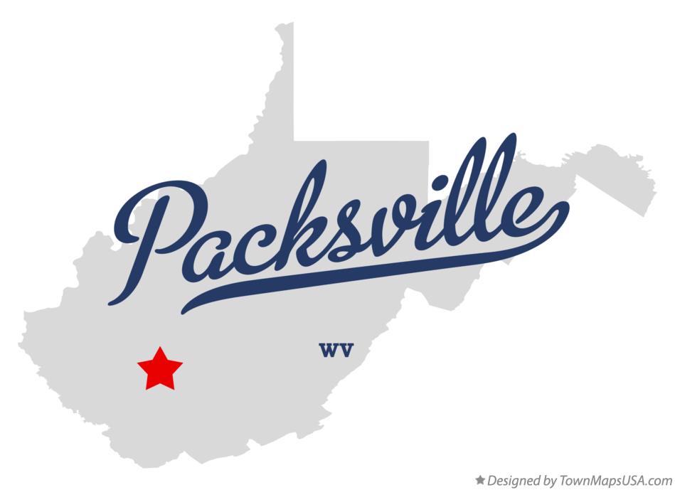 Map of Packsville West Virginia WV