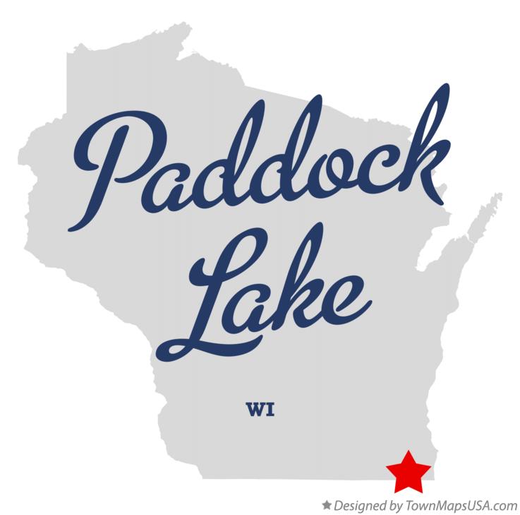 Map of Paddock Lake Wisconsin WI