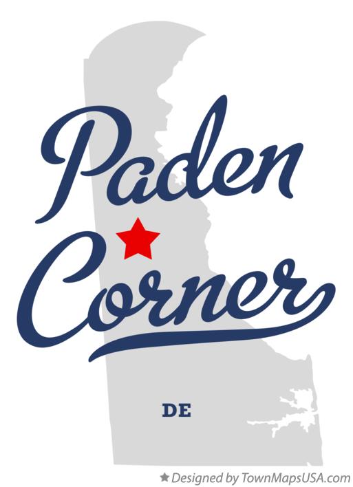 Map of Paden Corner Delaware DE