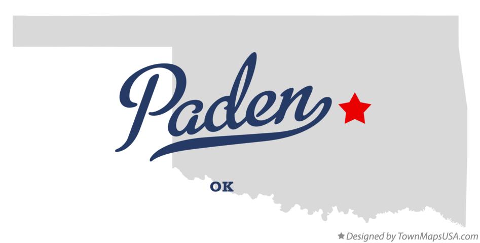 Map of Paden Oklahoma OK