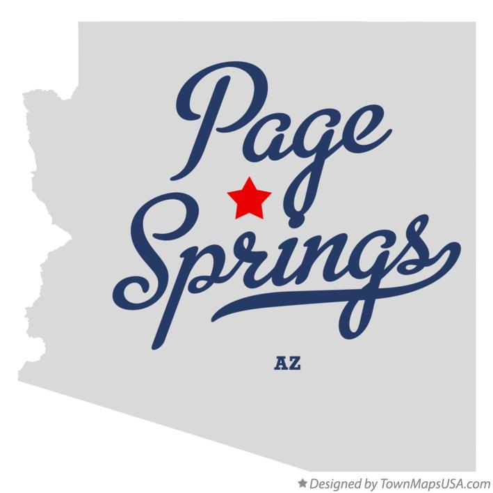 Map of Page Springs Arizona AZ