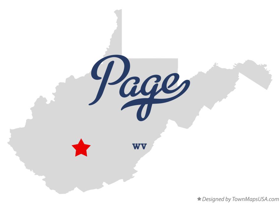 Map of Page West Virginia WV