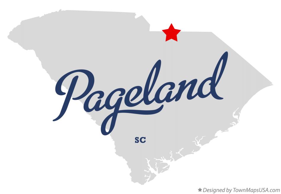 Map of Pageland South Carolina SC