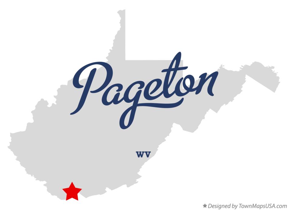 Map of Pageton West Virginia WV