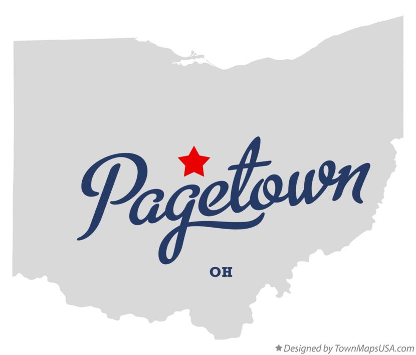 Map of Pagetown Ohio OH