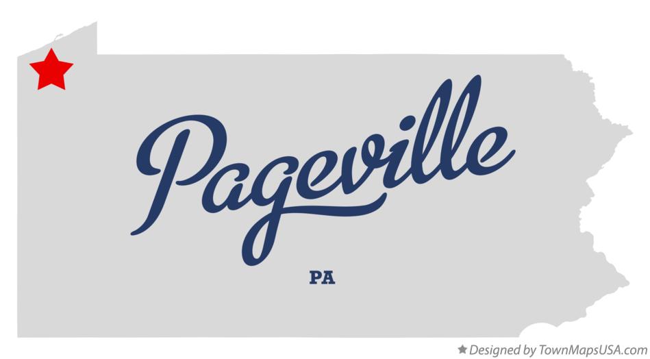 Map of Pageville Pennsylvania PA