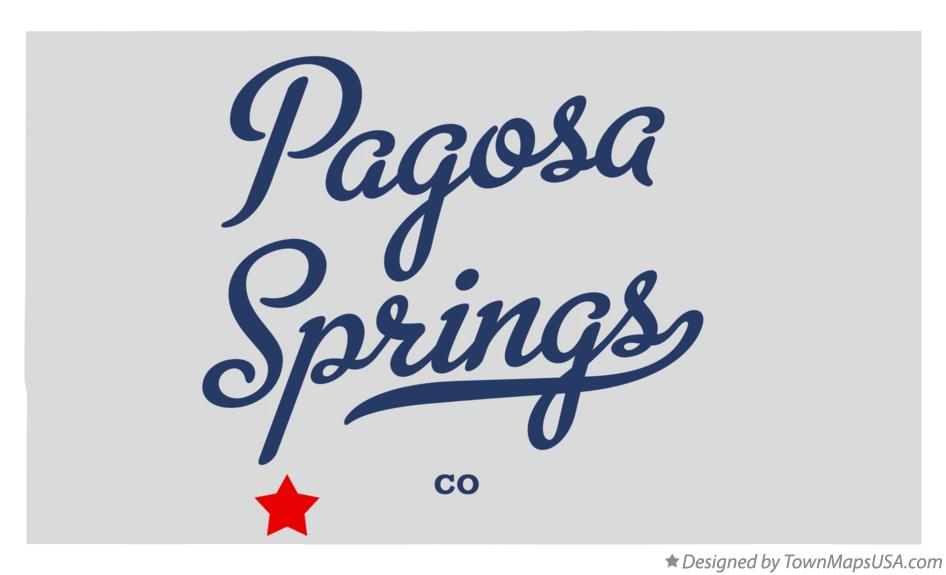 Map of Pagosa Springs Colorado CO
