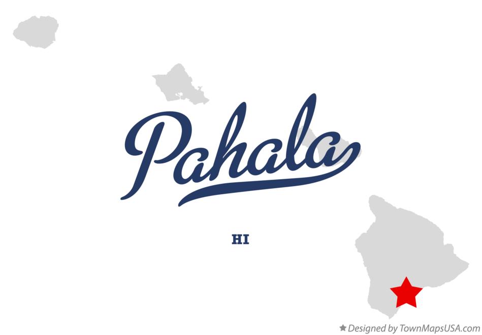 Map of Pāhala Hawaii HI