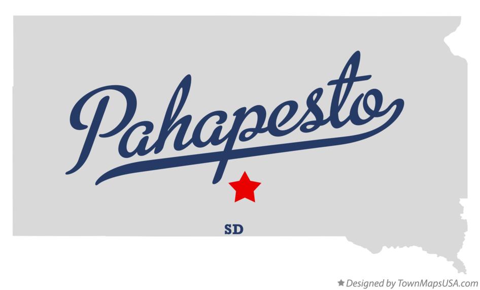 Map of Pahapesto South Dakota SD