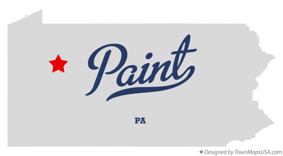 Map of Paint Pennsylvania PA