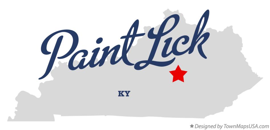 Map of Paint Lick Kentucky KY