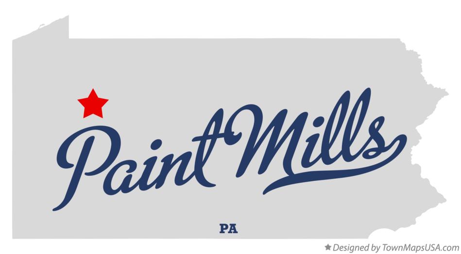 Map of Paint Mills Pennsylvania PA