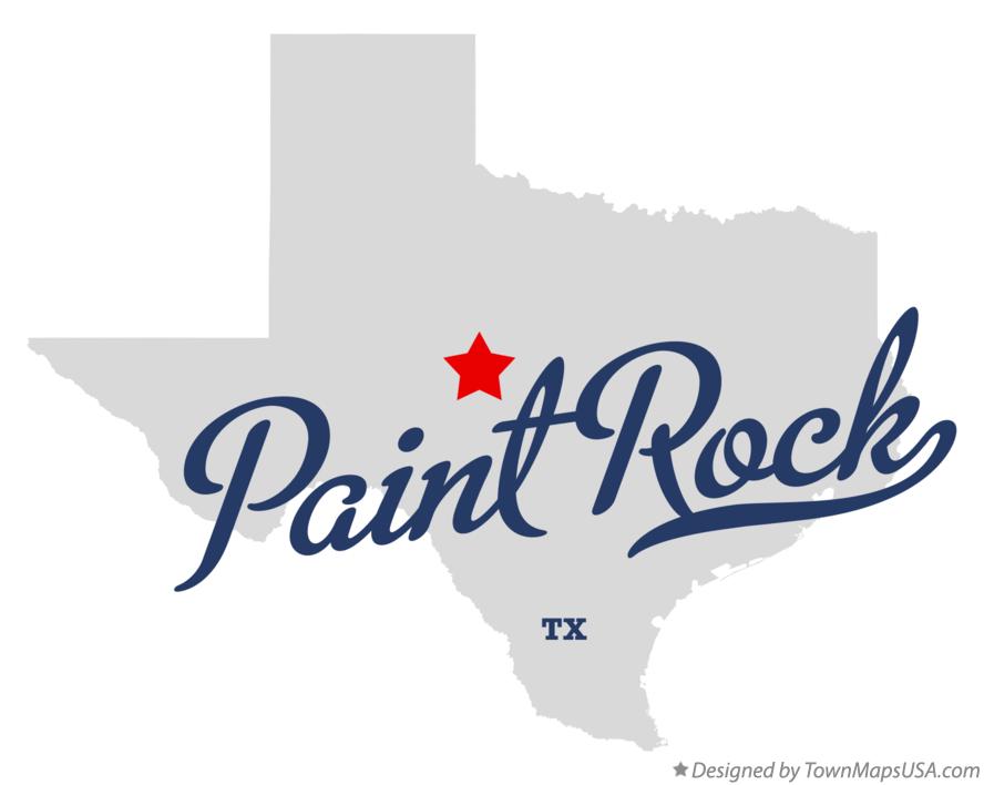 Map of Paint Rock Texas TX