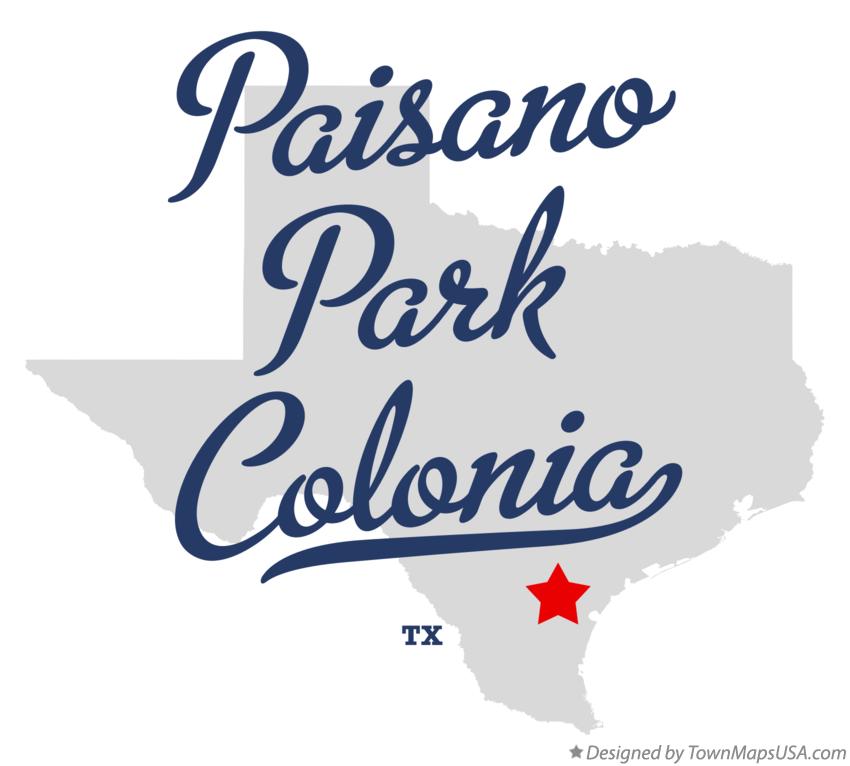 Map of Paisano Park Colonia Texas TX