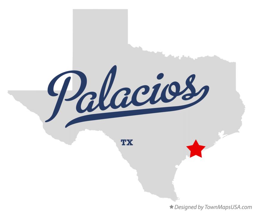 Map of Palacios Texas TX