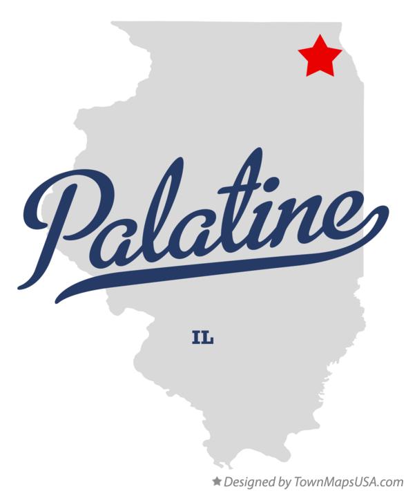 Map Of Palatine IL Illinois