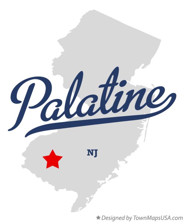 Map of Palatine New Jersey NJ