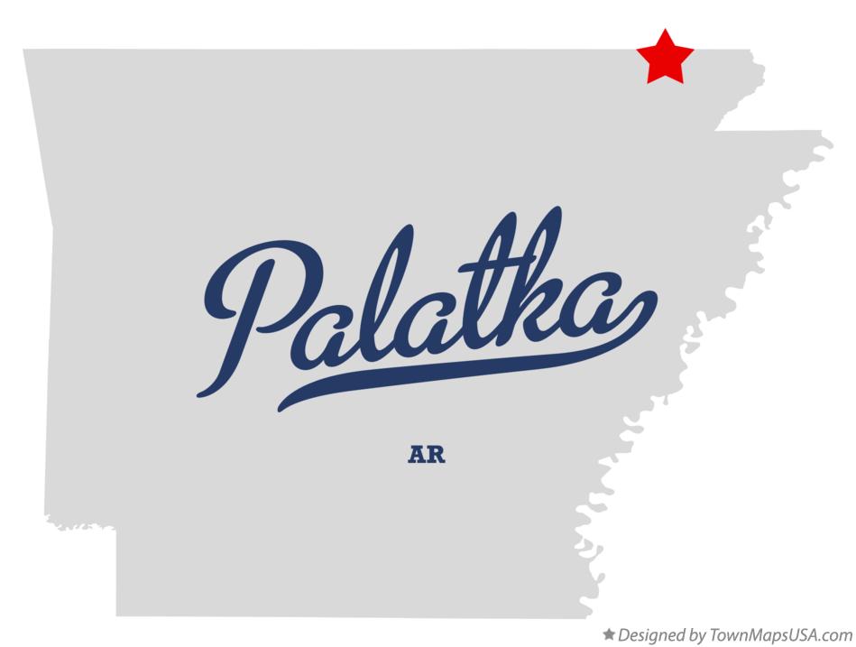 Map of Palatka Arkansas AR