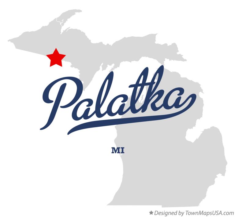 Map of Palatka Michigan MI