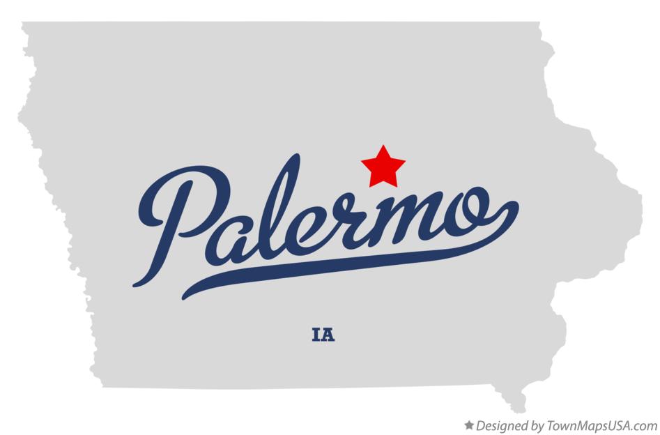 Map of Palermo Iowa IA