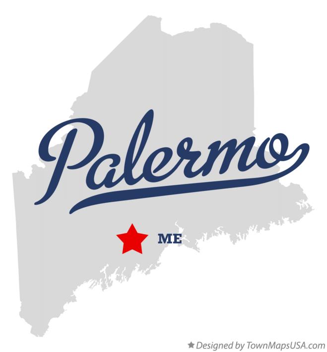 Map of Palermo Maine ME