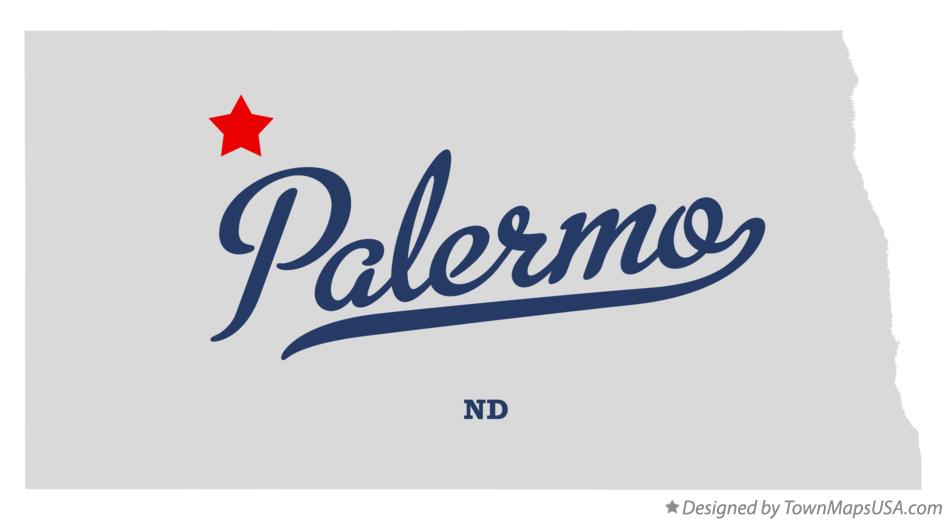 Map of Palermo North Dakota ND