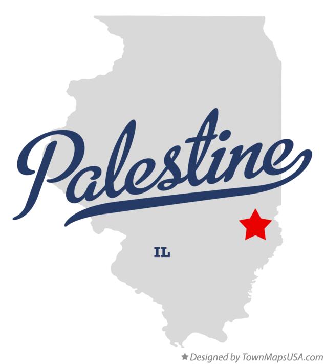Map of Palestine Illinois IL