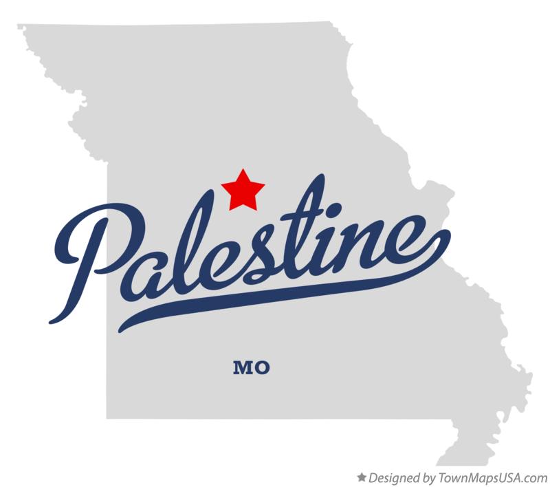 Map of Palestine Missouri MO