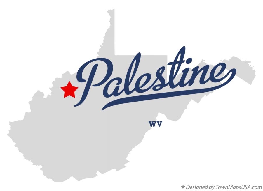 Map of Palestine West Virginia WV