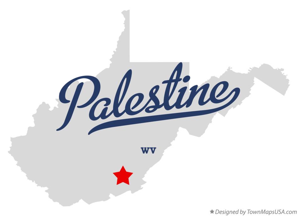 Map of Palestine West Virginia WV