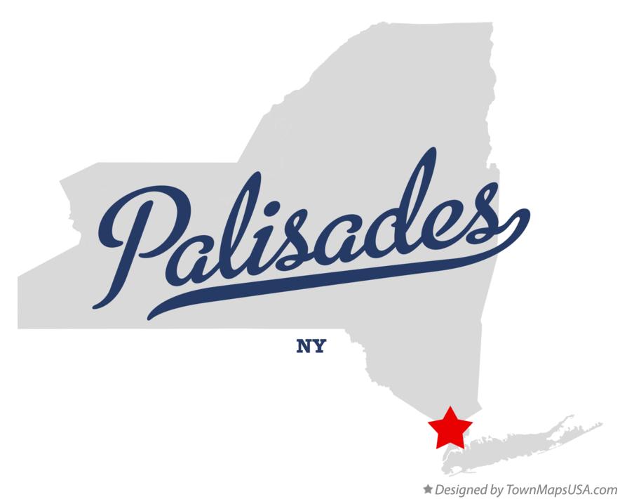 Map of Palisades New York NY