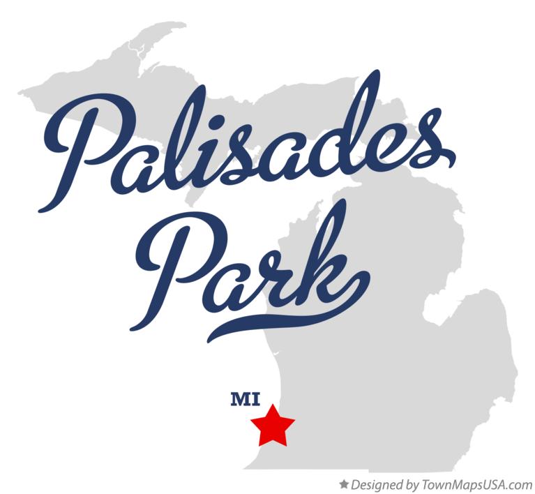 Map of Palisades Park Michigan MI
