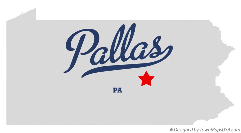 Map of Pallas Pennsylvania PA
