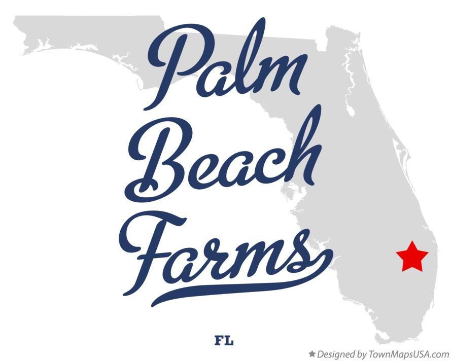 Map of Palm Beach Farms Florida FL